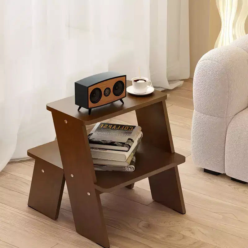 GDFStudio Yuni Modern 2-Tier Rubberwood End Table