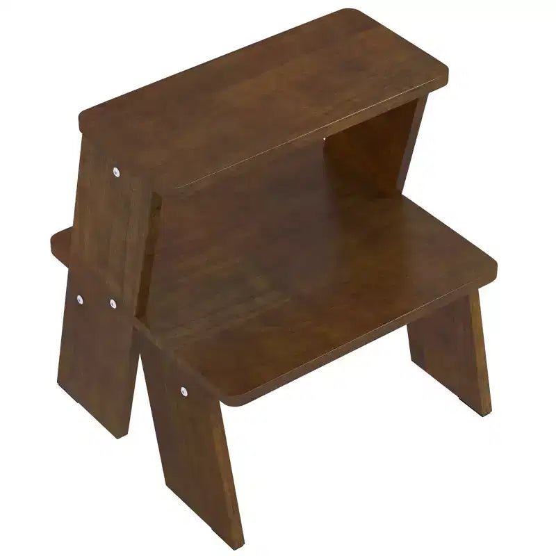 GDFStudio Yuni Modern 2-Tier Rubberwood End Table