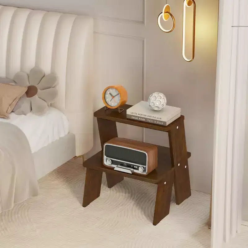 GDFStudio Yuni Modern 2-Tier Rubberwood End Table