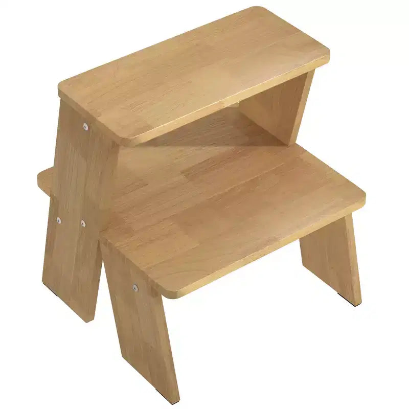 GDFStudio Yuni Modern 2-Tier Rubberwood End Table