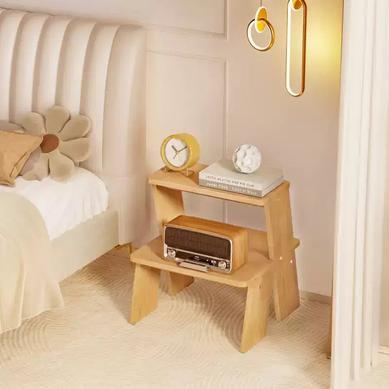 GDFStudio Yuni Modern 2-Tier Rubberwood End Table