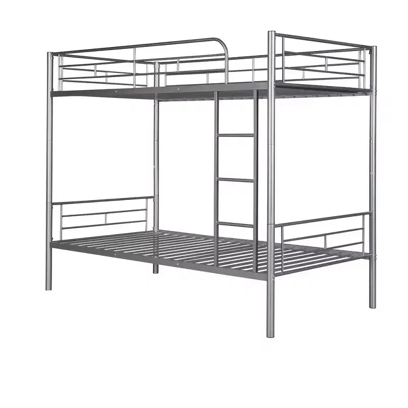Whisen Sturdy Twin-Over-Twin Bunk Bed, Steel Frame, Full Guardrails, Sturdy Stability & Convertible to 2 Beds