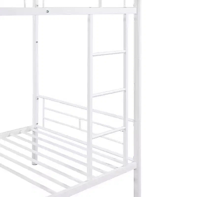 Whisen Sturdy Twin-Over-Twin Bunk Bed, Steel Frame, Full Guardrails, Sturdy Stability & Convertible to 2 Beds