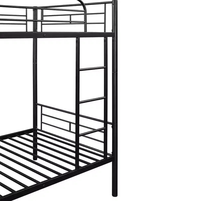 Whisen Sturdy Twin-Over-Twin Bunk Bed, Steel Frame, Full Guardrails, Sturdy Stability & Convertible to 2 Beds
