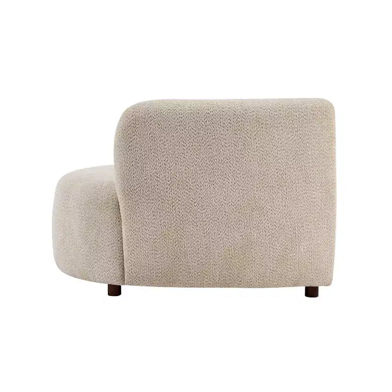 Christopher Knight Home Uvric 73 Modern 2-Seater Wooden Boucle Upholstered Curved Sofa