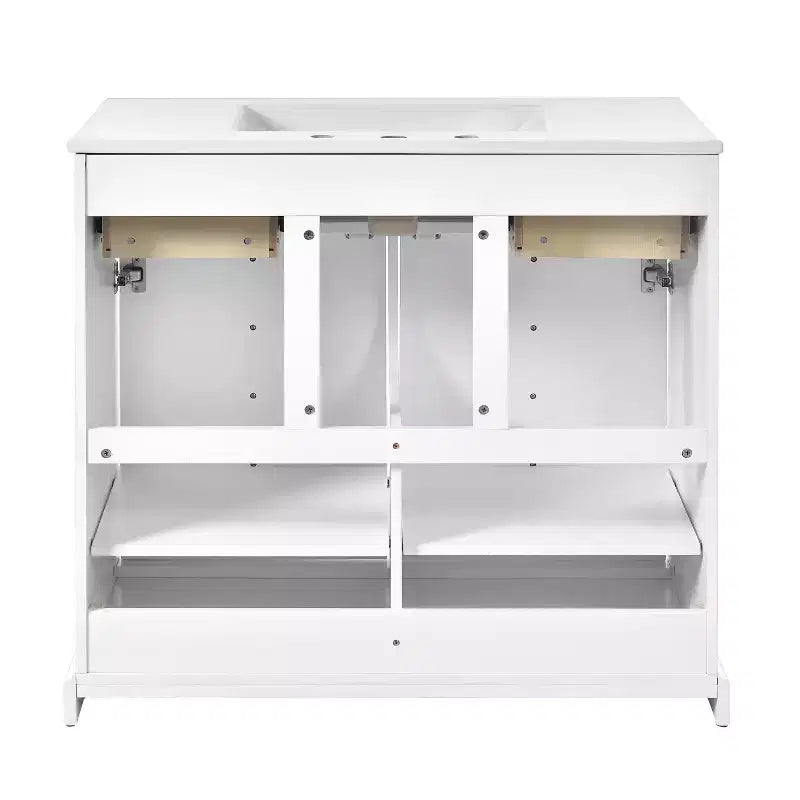 36 Bathroom Vanity with Sink, Bathroom Storage Cabinet with Drawers, Single Sink Bathroom Vanity with Soft Closing Doors