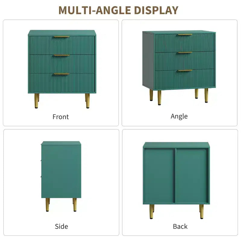 6/5/3 Drawer Dresser for Bedroom, Wood Chest of Drawers, Fluted Dresser
