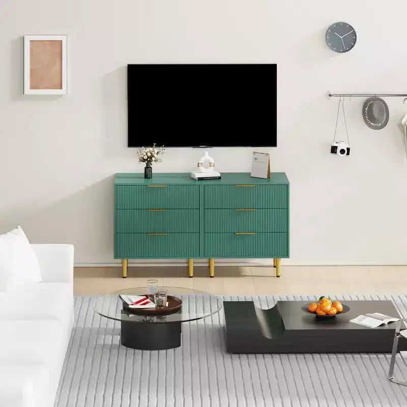 6/5/3 Drawer Dresser for Bedroom, Wood Chest of Drawers, Fluted Dresser
