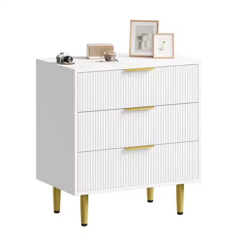 6/5/3 Drawer Dresser for Bedroom, Wood Chest of Drawers, Fluted Dresser