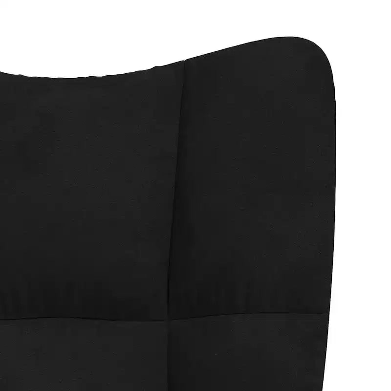 vidaXL Rocking Chair Accent Side Chair Padded Seat for Living Room Velvet - Black Without Footrest