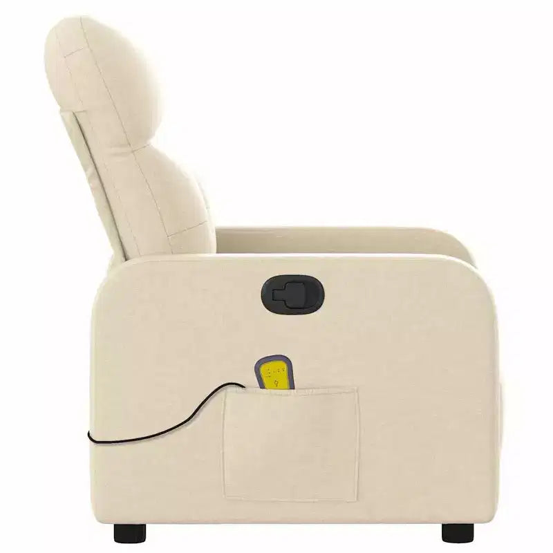 vidaXL Massage Recliner Chair Black Fabric