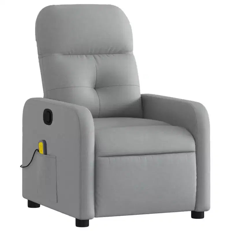 vidaXL Massage Recliner Chair Black Fabric