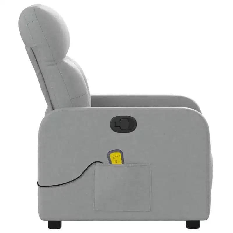vidaXL Massage Recliner Chair Black Fabric