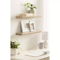 Kate and Laurel Burena Wood Floating Shelves, Natural, 2 Piece 24 Inch
