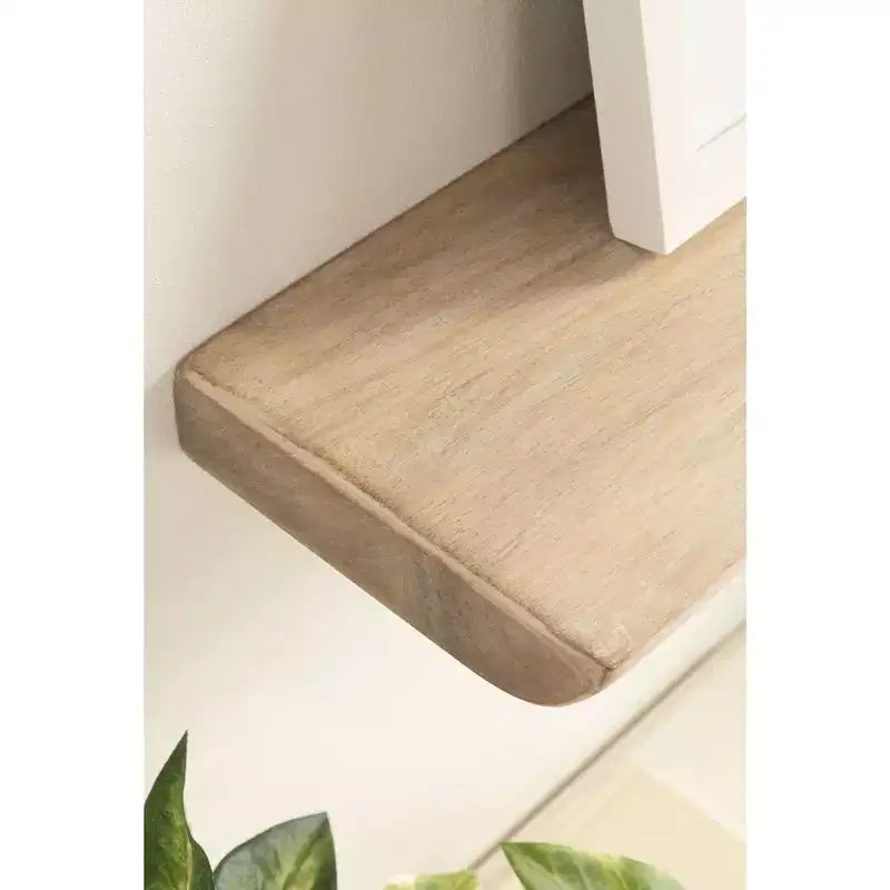 Kate and Laurel Burena Wood Floating Shelves, Natural, 2 Piece 24 Inch