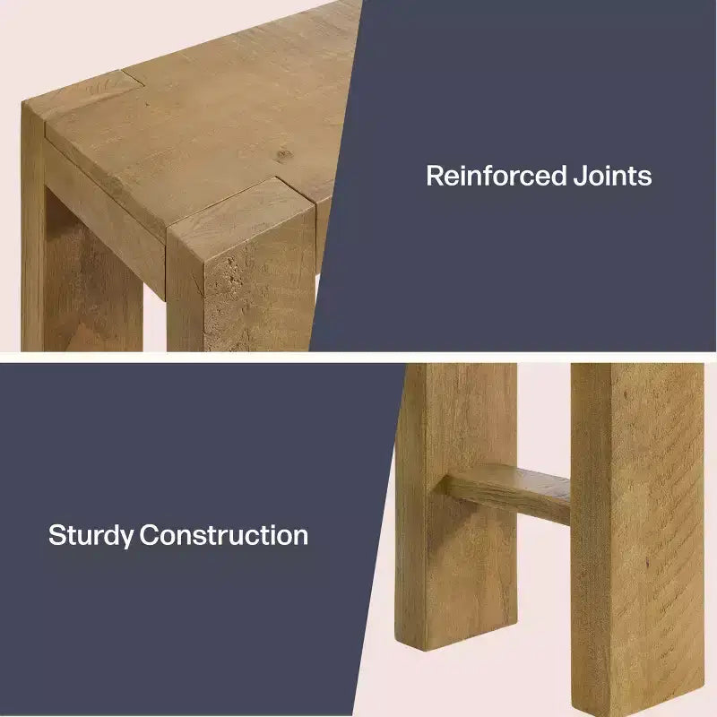 Alaterre Furniture Classic Solid Wood Console Table - 36 Inch Modern Farmhouse Small Entryway Table