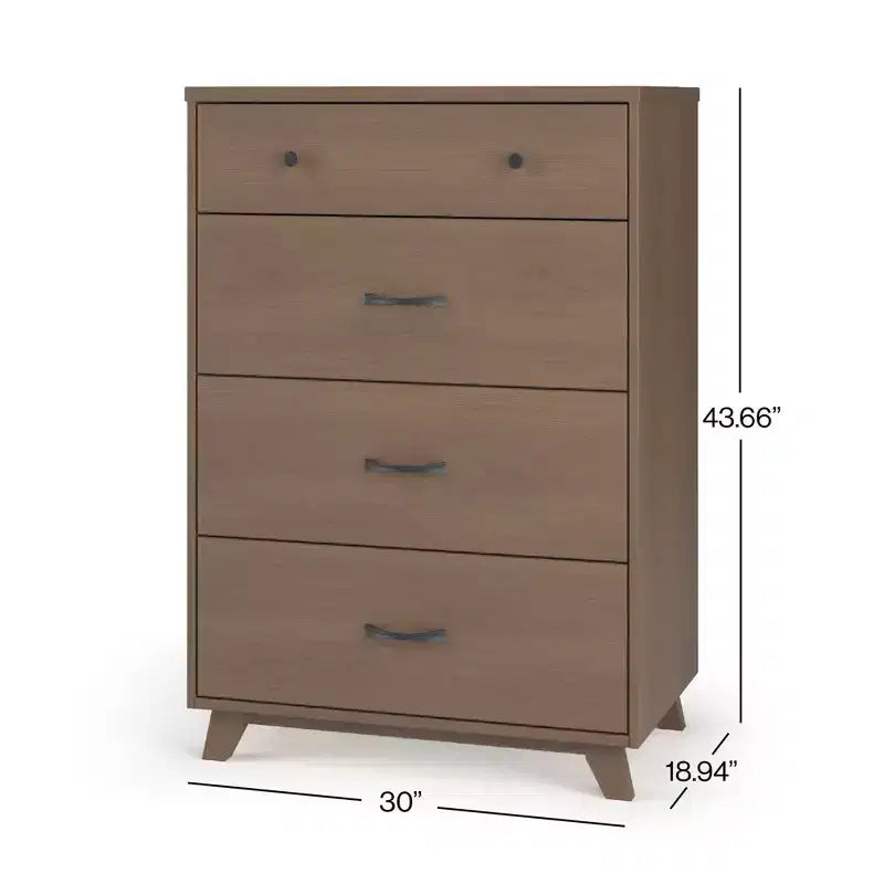 Child Craft SOHO 4 Drawer Chest for Nursery or Bedroom, Plenty of Storage, Anti-Tip Kit Included to Prevent Tipping, Non-Toxic, Baby Safe Finish