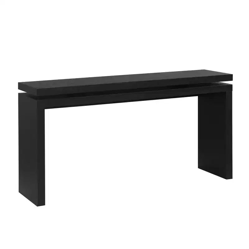 Clihome 60 Farmhouse Console Table - Retro Wooden Entryway Table with Double Board Suspension Design,Sofa Table for Living Room
