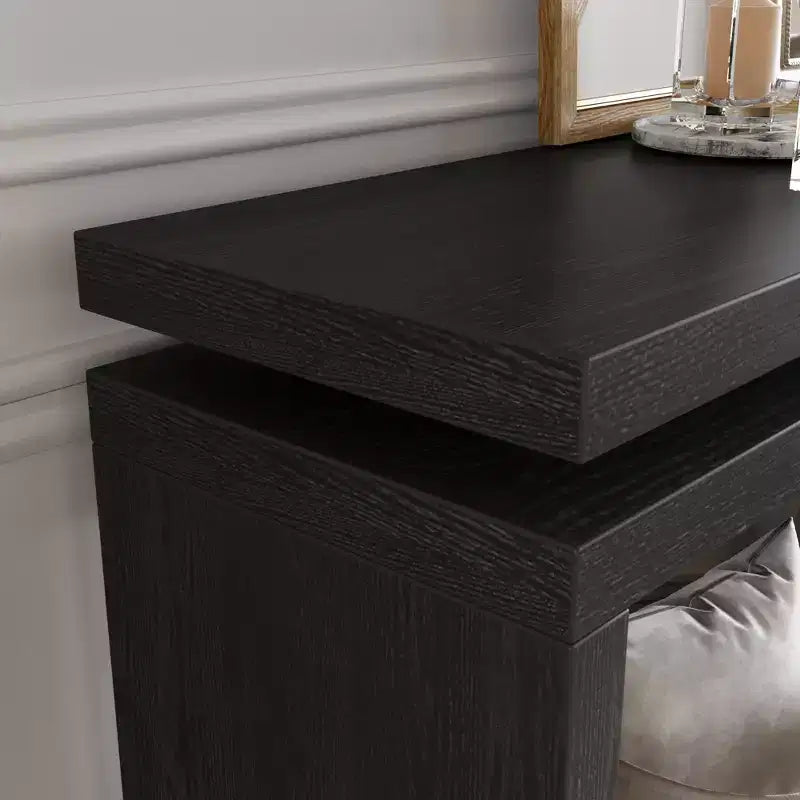 Clihome 60 Farmhouse Console Table - Retro Wooden Entryway Table with Double Board Suspension Design,Sofa Table for Living Room