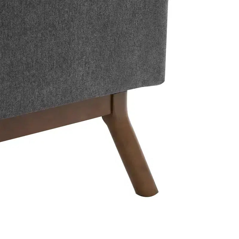 TUYOHW 23.2 Mid-Century Storage Ottoman for Living Room & Bedroom,Versatile Footstool,Soft Linen Coffee Table Ottoman,400lbs Capacity
