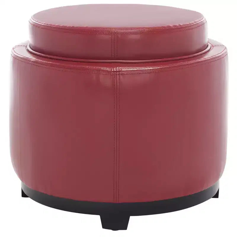 Round Flip Top Storage Ottoman - HUD4045 - Safavieh Couture
