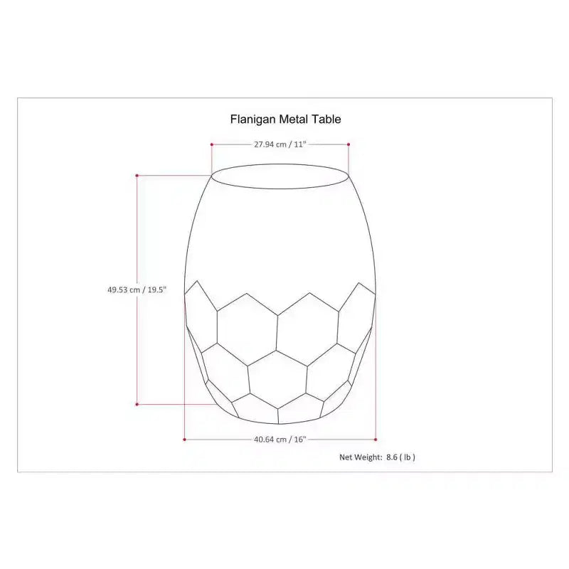 Cristy Metal Accent Table - WyndenHall