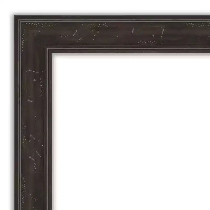 Amanti Art Shipwreck Greywash Narrow Non-Beveled Bathroom Wall Mirror 28 x 22 in.